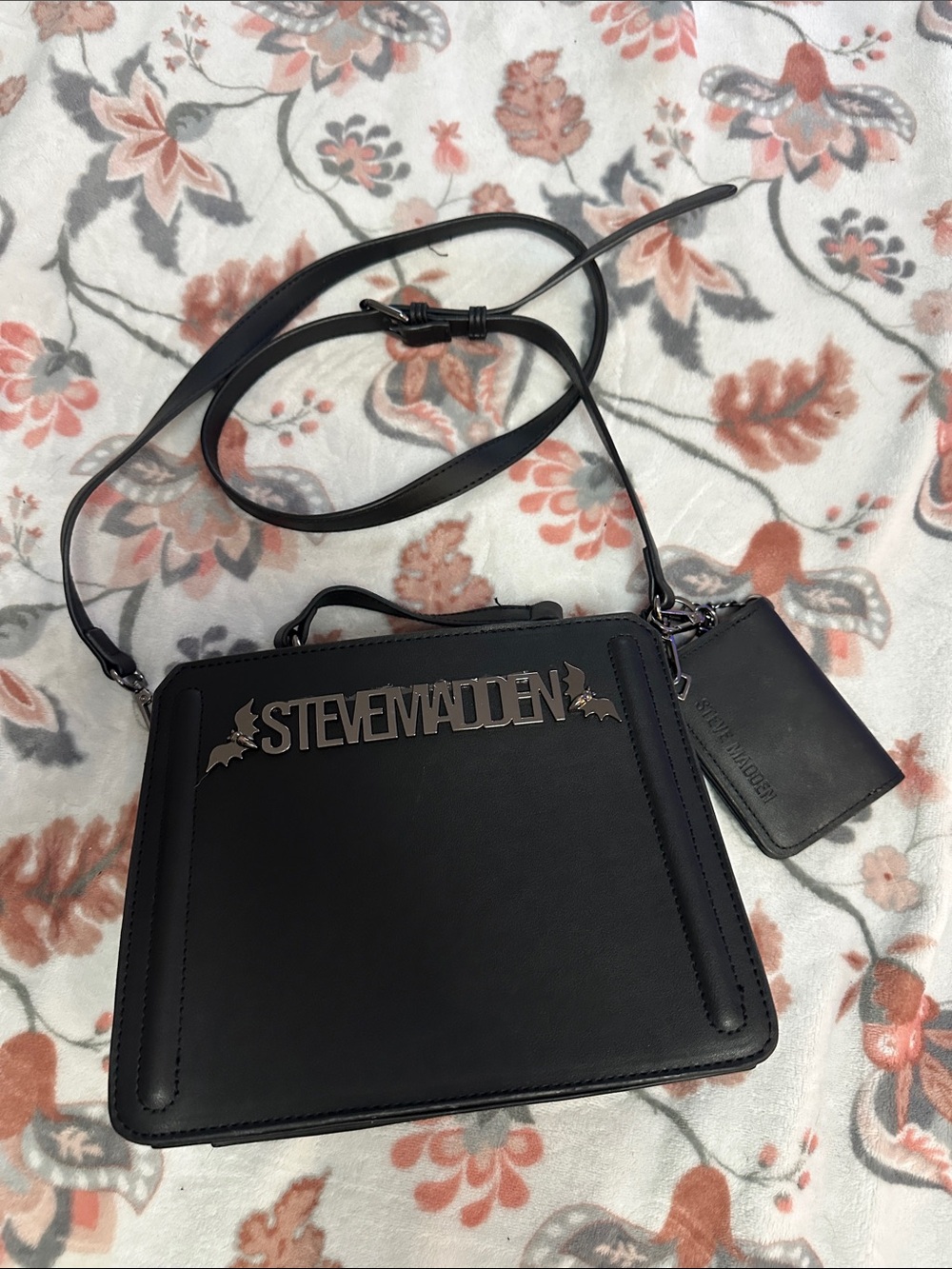 Steve Madden Black Crossbody Top-Handle Bag